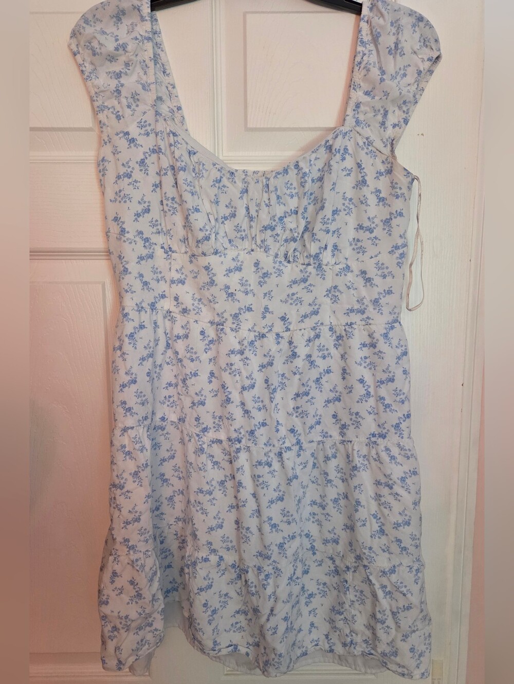 Holister Light Blue Floral Sleevrless Sundress  Summer Dress